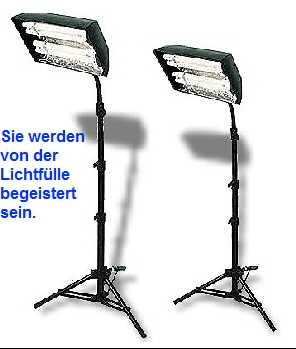 Sie werden
von der
Lichtf�lle
begeistert
sein.