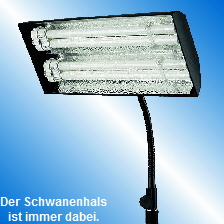 Der Schwanenhals
ist immer dabei.